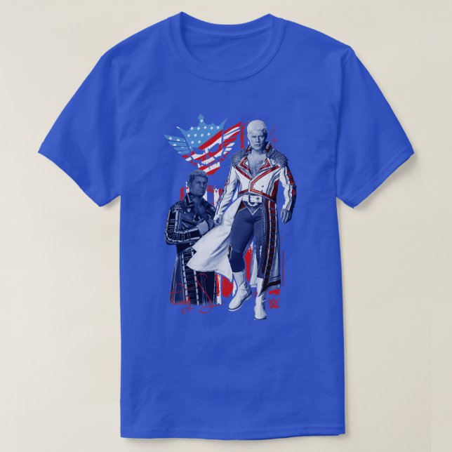 Cody Rhodes Americana Retro Pin T-Shirt (Design Front)