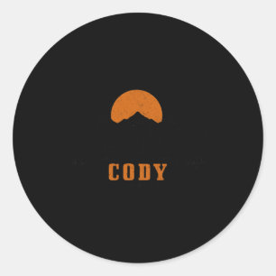 Cody Wyoming Vintage Mountains Usa America Souveni Classic Round Sticker