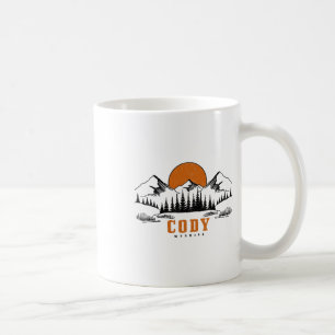 Cody Wyoming Vintage Mountains Usa America Souveni Coffee Mug