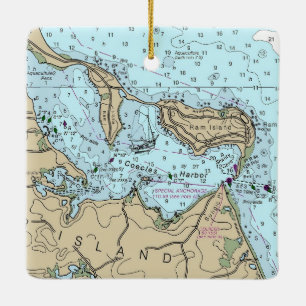 Coecles Harbor Nautical Christmas Ceramic Ornament