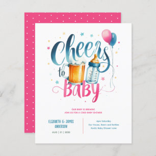 COED Baby Brewing Beers Bottles Cheers Baby Shower