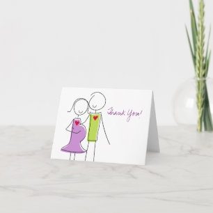 Coed Baby Shower Thank You Cards, Expecting Couple Card