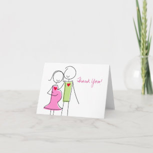 Coed Baby Shower Thank You Cards, Expecting Couple Card