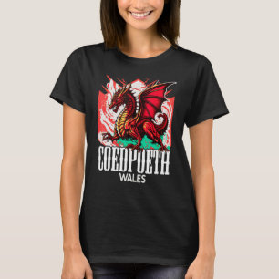 Coedpoeth Wales Welsh Flag Y Ddraig Goch Dragon T-Shirt