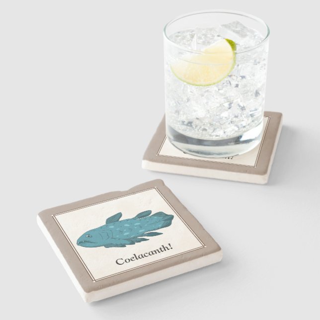 Coelacanth Stone Coaster (Side)