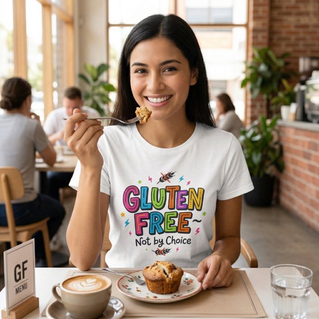 Coeliac Awareness Gluten Free Not By Choice Colour T-Shirt (Creator Uploaded)