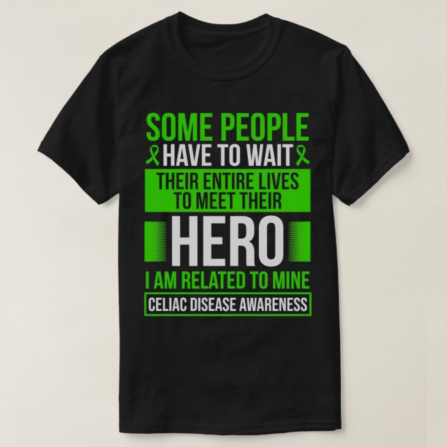 Coeliac Disease Ribbon Celiac Disease Warrior T-Shirt (Design Front)