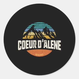 Coeur D Alene Idaho Classic Round Sticker