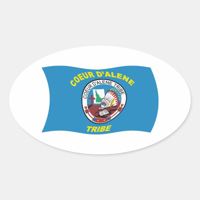 Coeur d'Alene Flag Sticker (Front)