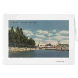 Coeur d'Alene, ID - View of City Beach & Pier