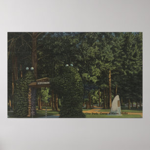 Coeur d'Alene, ID - View of City Park Poster