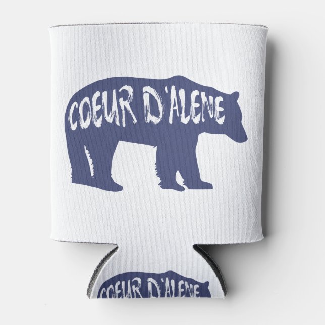 Coeur d'Alene Idaho Bear Can Cooler (Front)