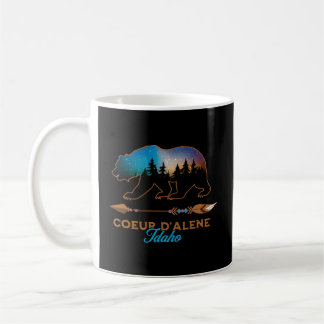 Coeur D'Alene Idaho Bear Starry Night Travel Coffee Mug