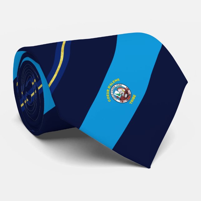Coeur d'Alene (Idaho) city flag Neck Tie (Rolled)
