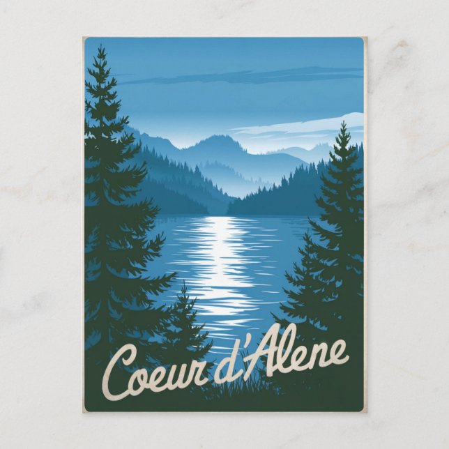 Coeur d'Alene Idaho Postcard (Front)