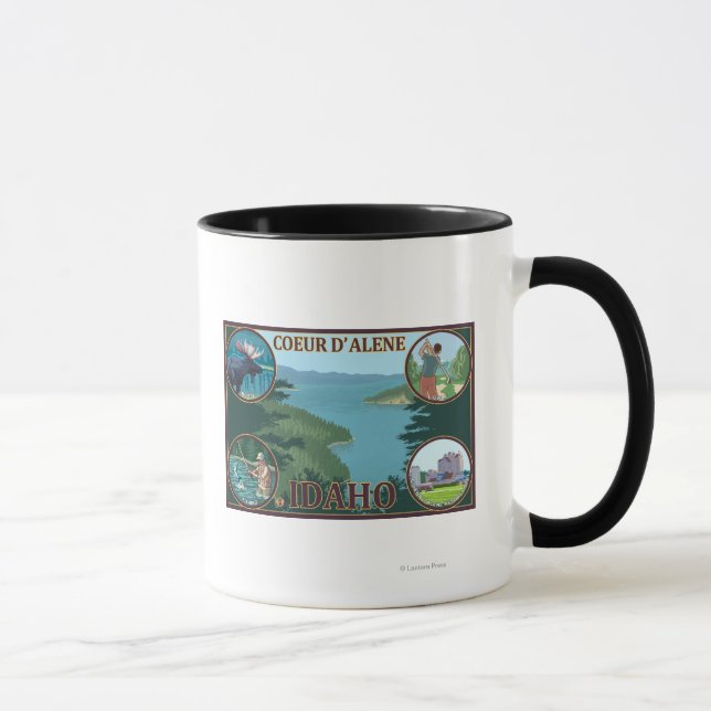 Coeur D'Alene, IdahoScenic Travel Poster Mug (Right)