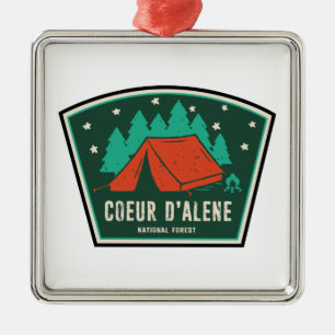 Coeur D'Alene National Forest Camping Metal Ornament