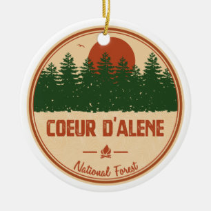 Coeur D'Alene National Forest Ceramic Ornament