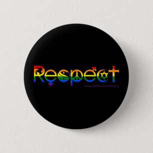 Coexist with Respect Gay Pride 6 Cm Round Badge