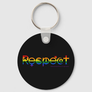 Coexist with Respect Gay Pride Key Ring