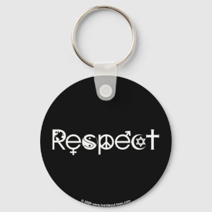 Coexist with Respect - Peace Kindness & Tolerance Key Ring
