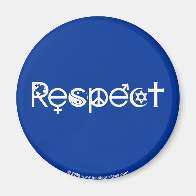 Coexist with Respect - Peace Kindness & Tolerance Magnet (Front)