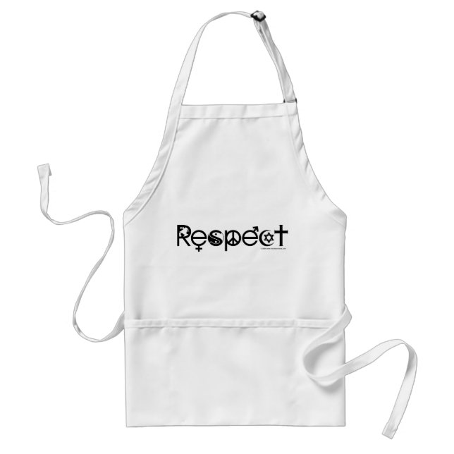 Coexist with Respect - Peace Kindness & Tolerance Standard Apron (Front)