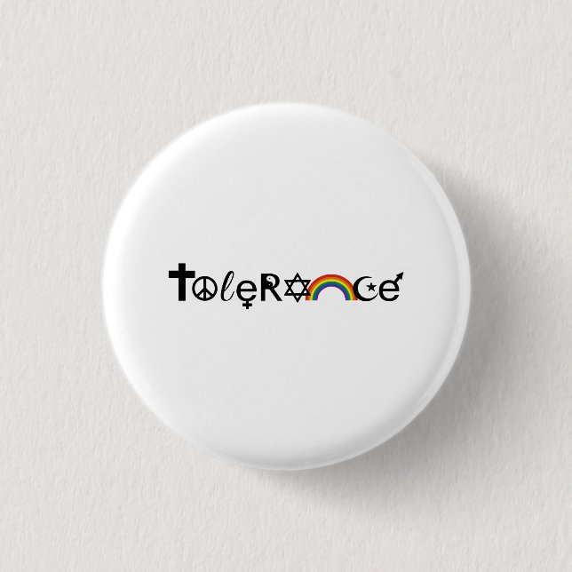 COEXIST WITH TOLERANCE 3 CM ROUND BADGE (Front)