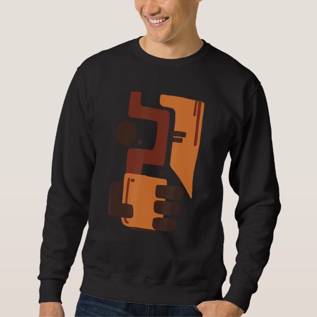 Coffe Abstract Surreal Cymbols Design Sweatshirt (Front)