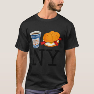 Coffe And Hamburger Bacon Egg Ny Retro Vintage Gra T-Shirt