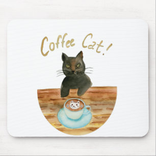 coffe cat 1 mouse pad