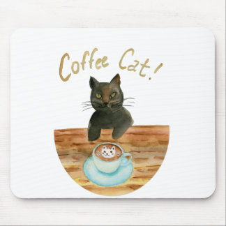 coffe cat 1 mouse pad