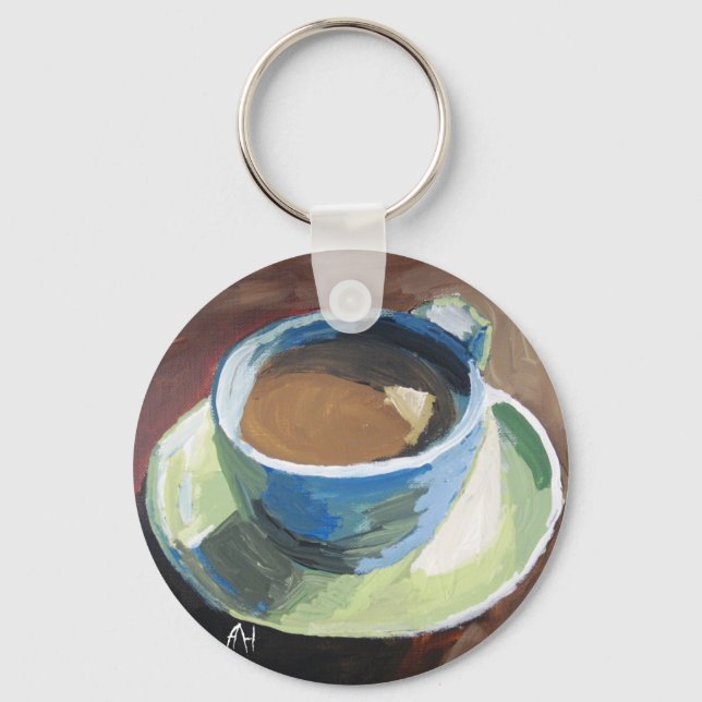 Coffe dish green keychain (Front)
