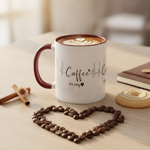 Coffe in my heart coffee lovers mug