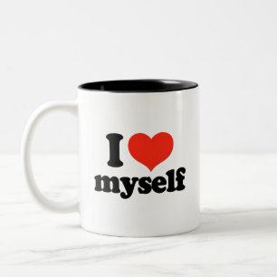 Coffe mug says “I love myself”