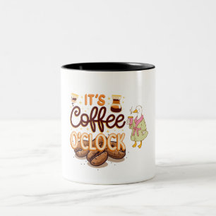 Coffe o' clock  Two-Tone coffee mug