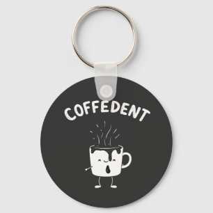 Coffedent Funny Kawaii Caffeine Cup Lovers  Key Ring