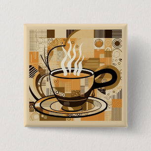Coffee 15 Cm Square Badge