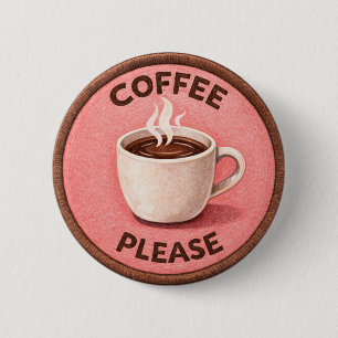 Coffee 6 Cm Round Badge
