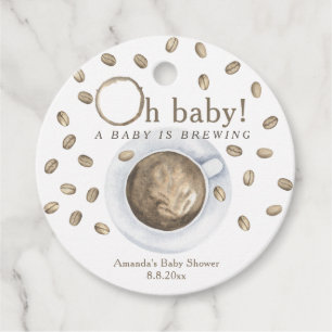 Coffee A baby is brewing Baby shower  Favour Tags