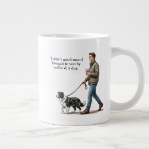 Coffee & a Border Collie Make Today Better Large Coffee Mug