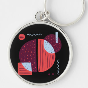 Coffee Abstraction Key Ring