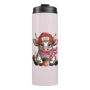 Coffee Addict Cow Thermal Tumbler