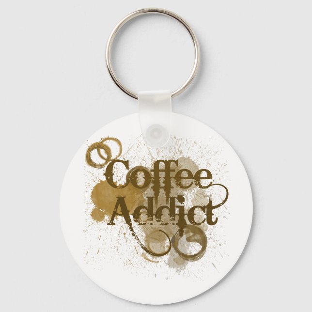 Coffee Addict Key Ring (Front)