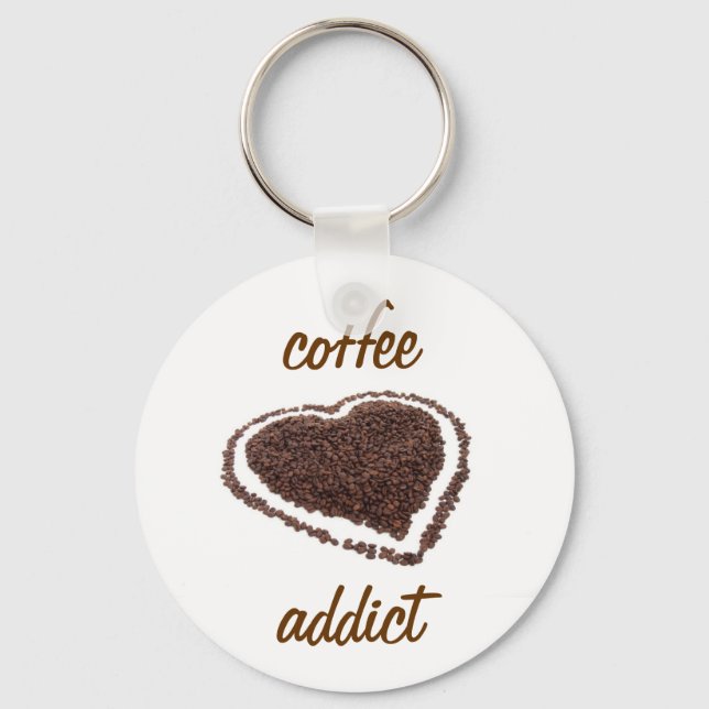 Coffee Addict Key Ring (Front)