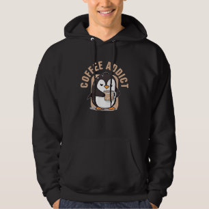 Coffee Addict  Penguin Caffeine Hoodie