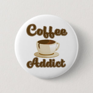 Coffee Addict retro logo 6 Cm Round Badge