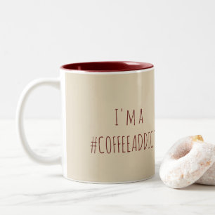 Coffee Addict Two-Tone Coffee Mug