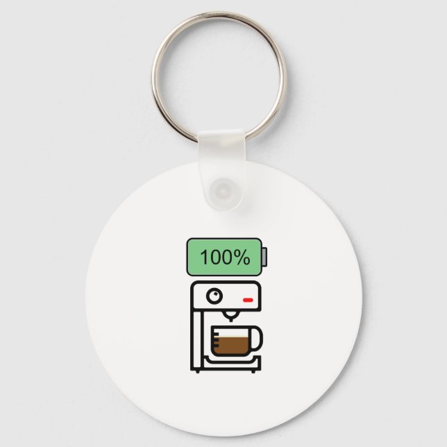 Coffee addiction design key ring (Front)