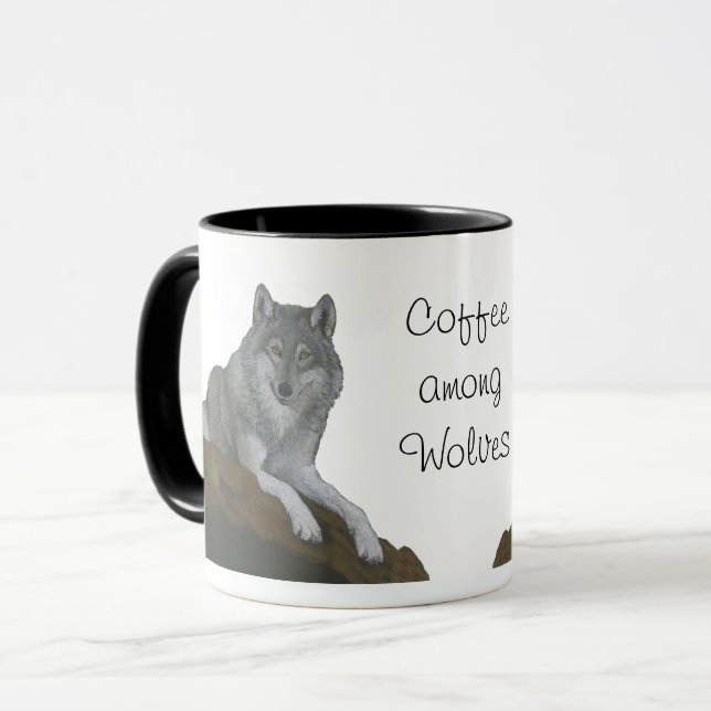 Coffee among Wolves Mug (Front Left)